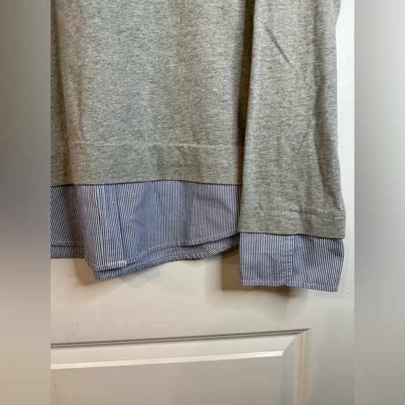 J. Crew Mercantile Women’s Boatneck Long Sleeve Tee with Woven Cuffs - Size XL - Picture 2 of 6